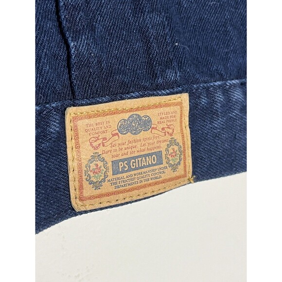 Vintage PS Gitano Jean Vest Women’s Medium Trucker Biker Western 90s Rocker - Picture 4 of 7